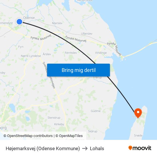 Højemarksvej (Odense Kommune) to Lohals map