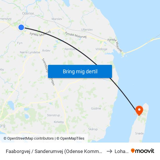 Faaborgvej / Sanderumvej (Odense Kommune) to Lohals map