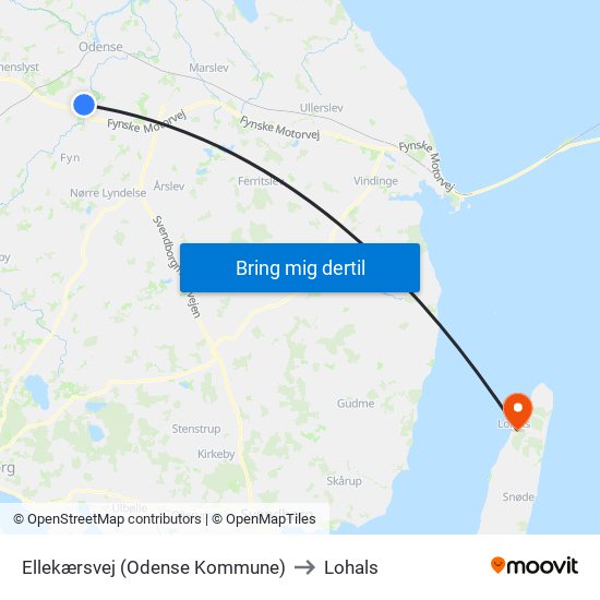 Ellekærsvej (Odense Kommune) to Lohals map