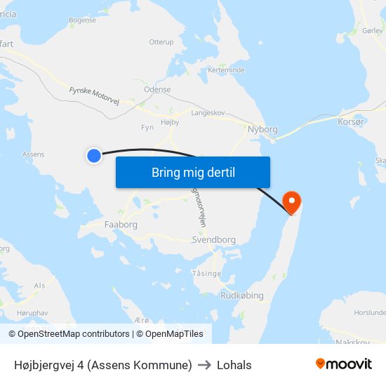 Højbjergvej 4 (Assens Kommune) to Lohals map