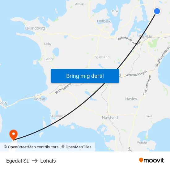 Egedal St. to Lohals map