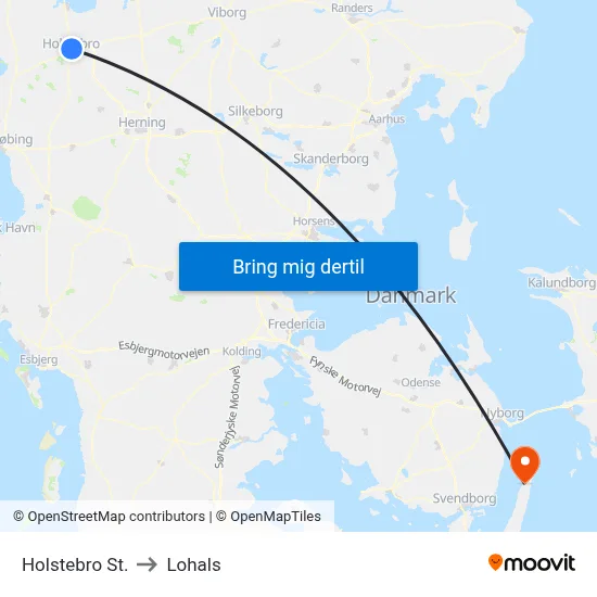 Holstebro St. to Lohals map