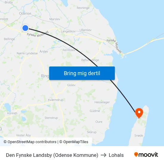 Den Fynske Landsby (Odense Kommune) to Lohals map