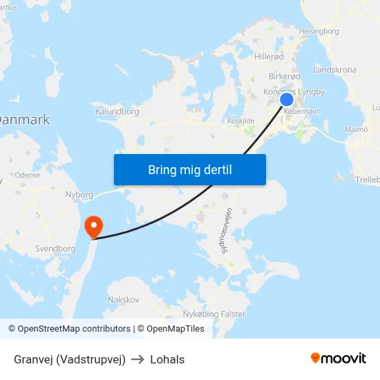 Granvej (Vadstrupvej) to Lohals map