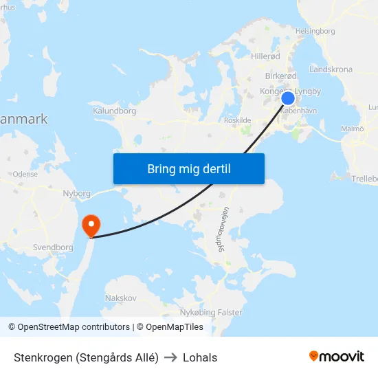 Stenkrogen (Stengårds Allé) to Lohals map