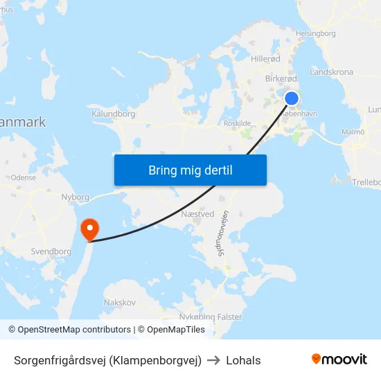 Sorgenfrigårdsvej (Klampenborgvej) to Lohals map