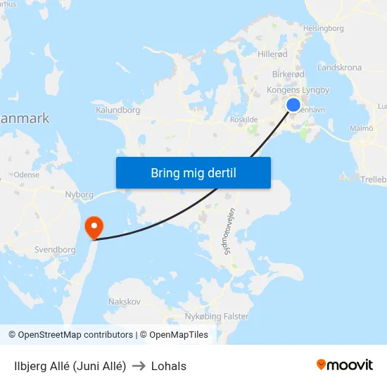 Ilbjerg Allé (Juni Allé) to Lohals map