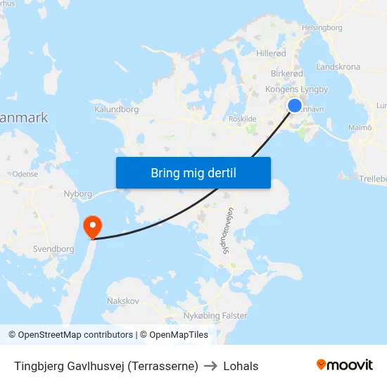 Tingbjerg Gavlhusvej (Terrasserne) to Lohals map