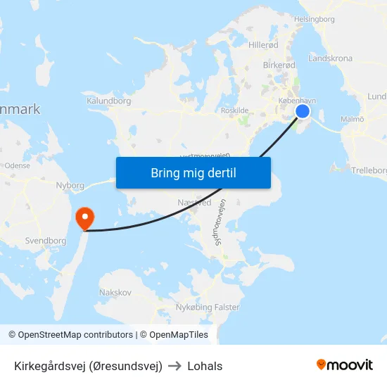 Kirkegårdsvej (Øresundsvej) to Lohals map