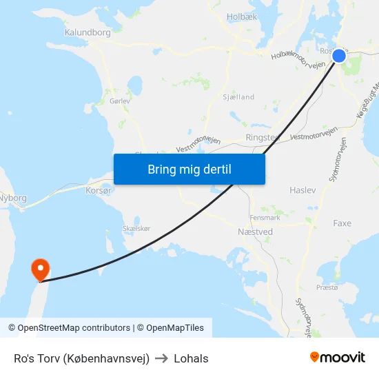 Ro's Torv (Københavnsvej) to Lohals map