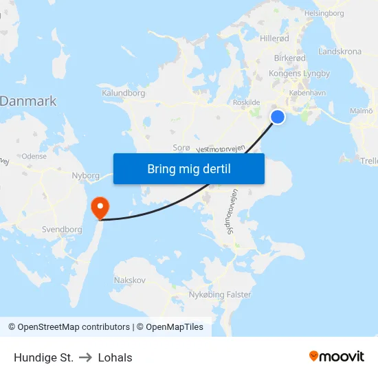 Hundige St. to Lohals map