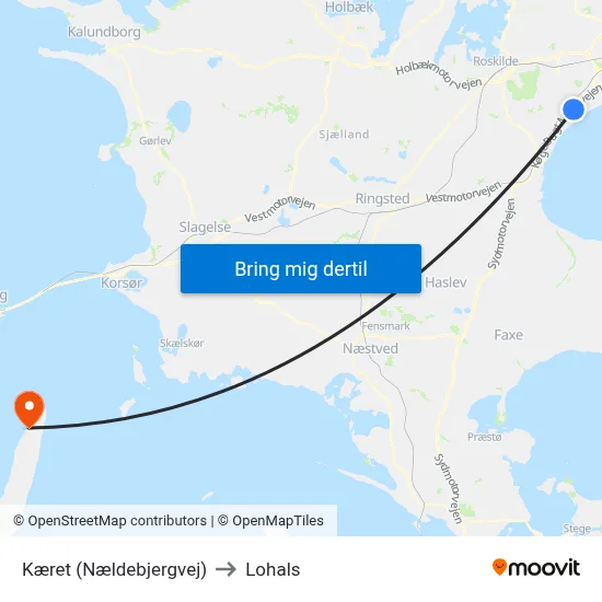 Kæret (Nældebjergvej) to Lohals map