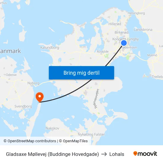 Gladsaxe Møllevej (Buddinge Hovedgade) to Lohals map