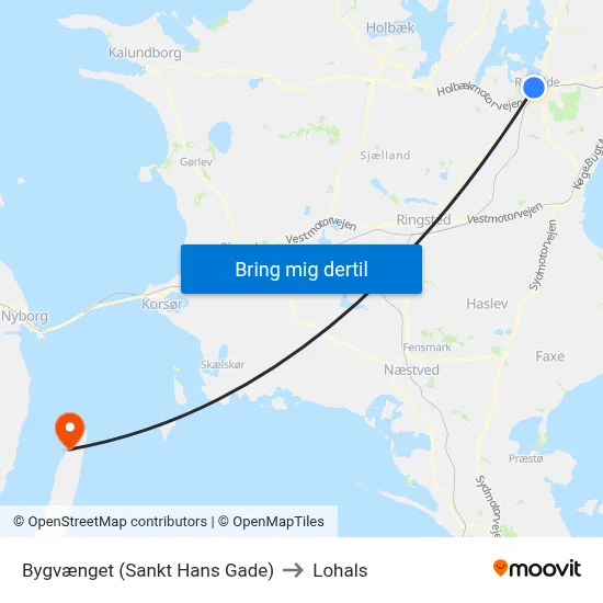 Bygvænget (Sankt Hans Gade) to Lohals map