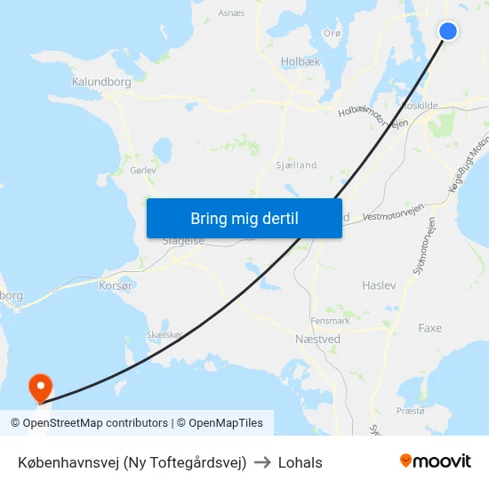 Københavnsvej (Ny Toftegårdsvej) to Lohals map