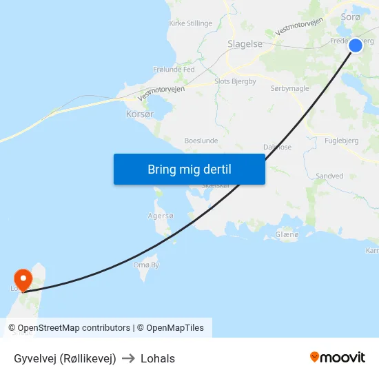 Gyvelvej (Røllikevej) to Lohals map