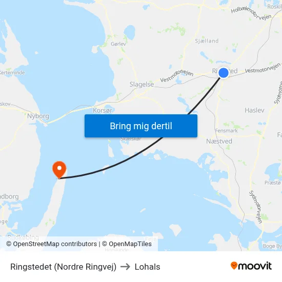 Ringstedet (Nordre Ringvej) to Lohals map
