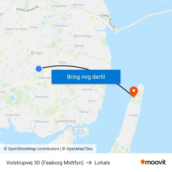 Volstrupvej 30 (Faaborg Midtfyn) to Lohals map