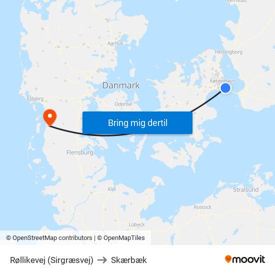 Røllikevej (Sirgræsvej) to Skærbæk map