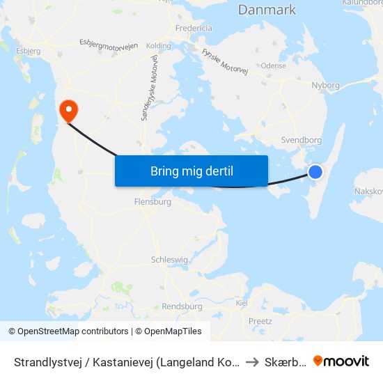 Strandlystvej / Kastanievej (Langeland Kommune) to Skærbæk map