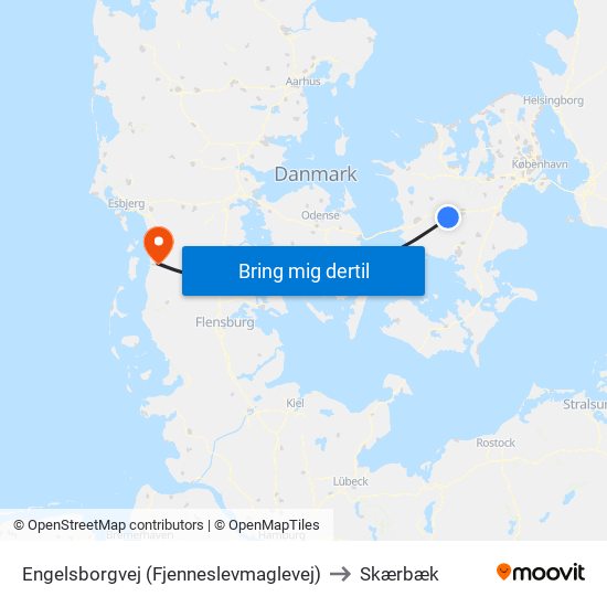 Engelsborgvej (Fjenneslevmaglevej) to Skærbæk map