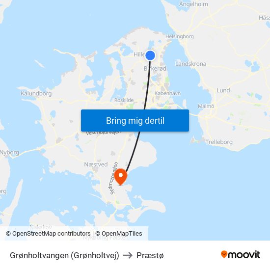 Grønholtvangen (Grønholtvej) to Præstø map