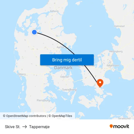 Skive St. to Tappernøje map