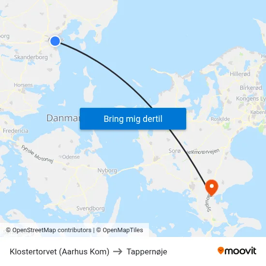 Klostertorvet (Aarhus Kom) to Tappernøje map