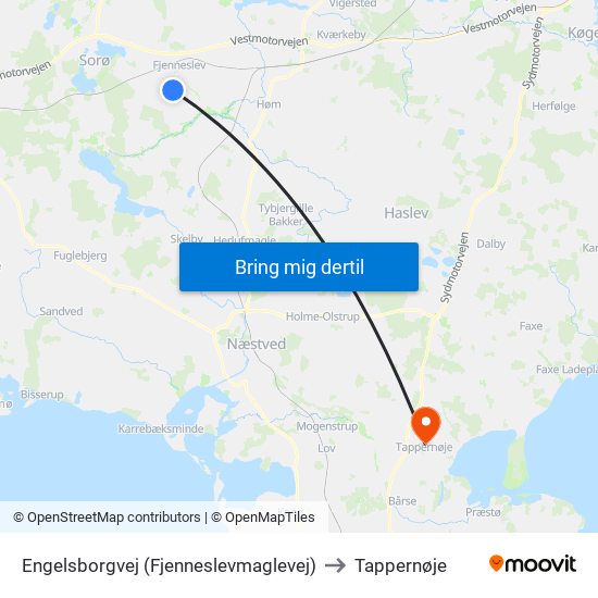 Engelsborgvej (Fjenneslevmaglevej) to Tappernøje map