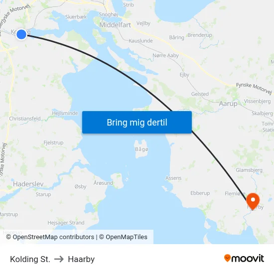 Kolding St. to Haarby map