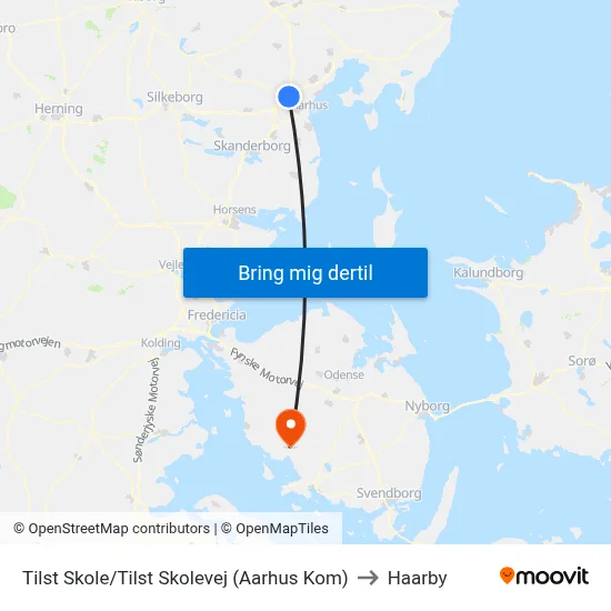 Tilst Skole/Tilst Skolevej (Aarhus Kom) to Haarby map