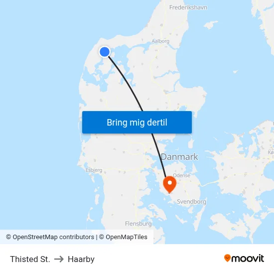 Thisted St. to Haarby map