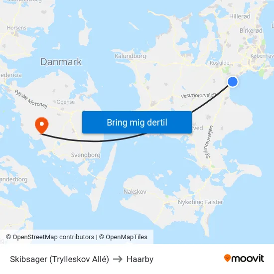 Skibsager (Trylleskov Allé) to Haarby map
