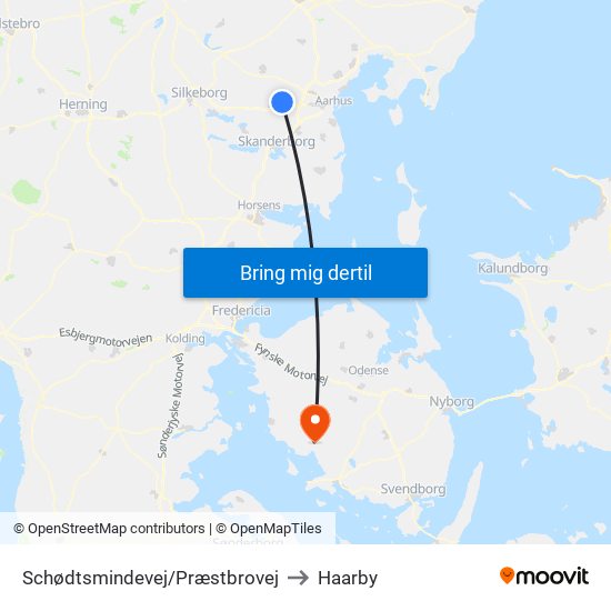 Schødtsmindevej/Præstbrovej to Haarby map