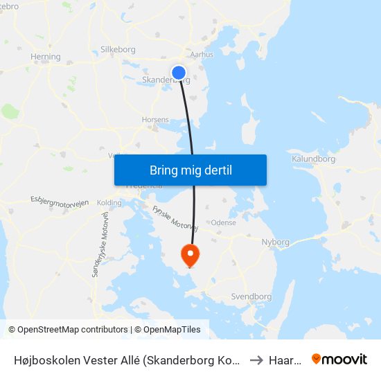 Højboskolen Vester Allé (Skanderborg Kom) to Haarby map