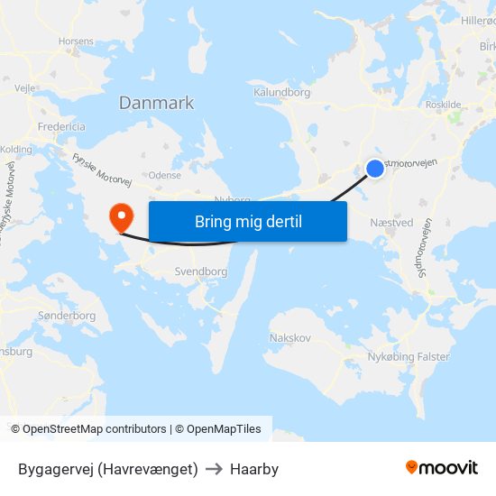 Bygagervej (Havrevænget) to Haarby map