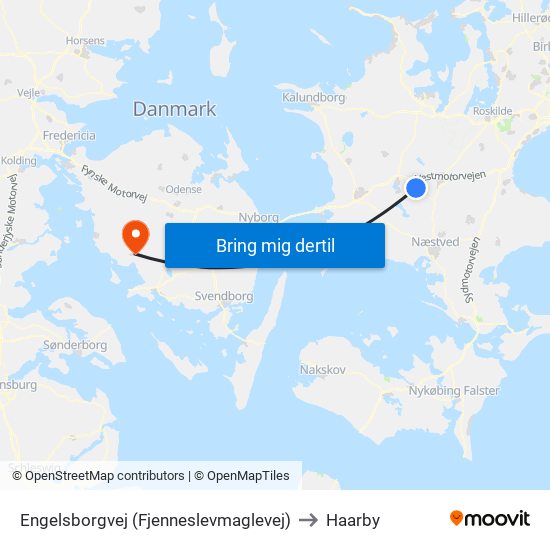 Engelsborgvej (Fjenneslevmaglevej) to Haarby map