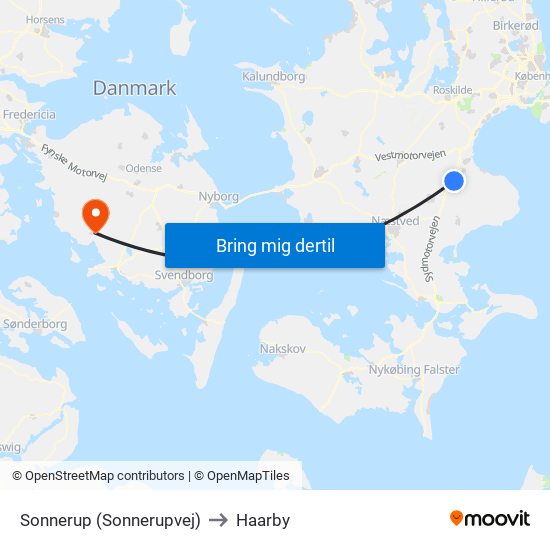 Sonnerup (Sonnerupvej) to Haarby map