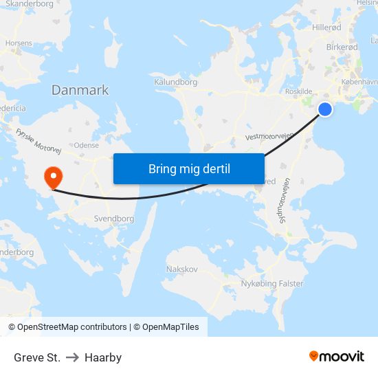 Greve St. to Haarby map