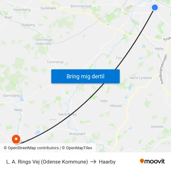 L. A. Rings Vej (Odense Kommune) to Haarby map