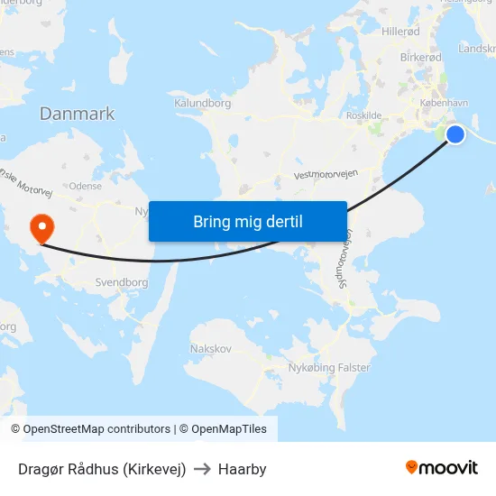 Dragør Rådhus (Kirkevej) to Haarby map