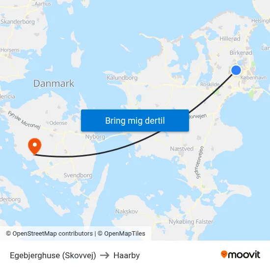 Egebjerghuse (Skovvej) to Haarby map