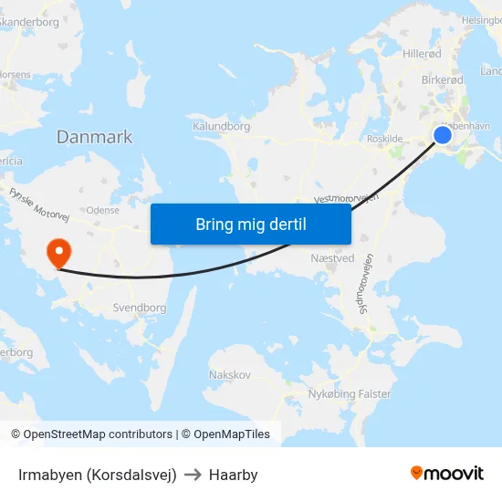 Irmabyen (Korsdalsvej) to Haarby map
