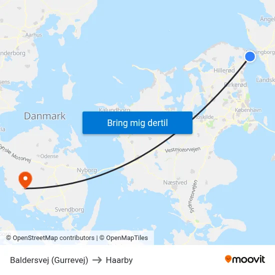 Baldersvej (Gurrevej) to Haarby map