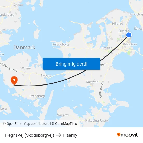 Hegnsvej (Skodsborgvej) to Haarby map
