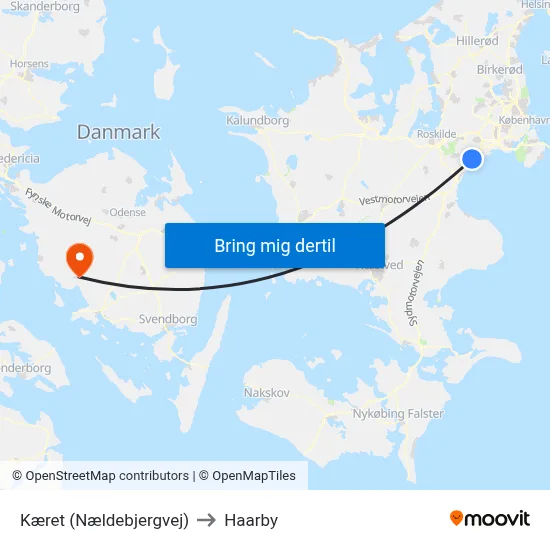 Kæret (Nældebjergvej) to Haarby map