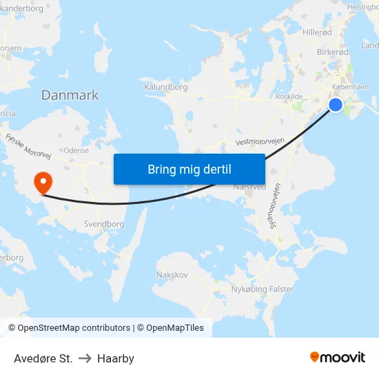 Avedøre St. to Haarby map