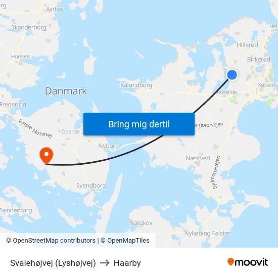 Svalehøjvej (Lyshøjvej) to Haarby map