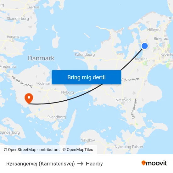 Rørsangervej (Karmstensvej) to Haarby map
