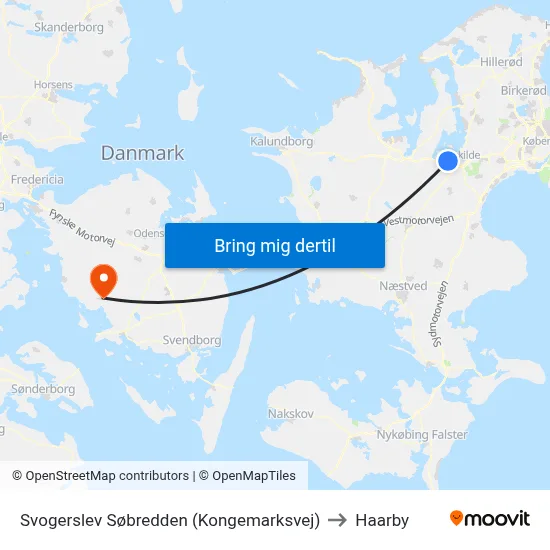 Svogerslev Søbredden (Kongemarksvej) to Haarby map